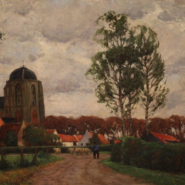 G. V. Hoven, Landscape, 1918, Oil on Canvas For Sale - Image 13 of 16