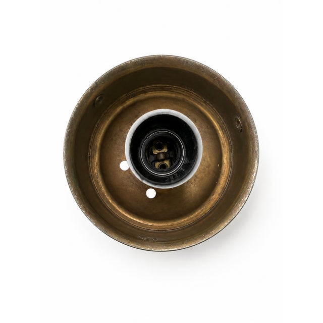 Mid-Century Italian Brass and Murano Swirl Glass Sconce by Vetreria Lag, 1970s For Sale - Image 12 of 15