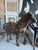 Republic Period Chinese Polychromed Carved Wooden Tang Horse sold as found showing signs of age with slight cracks to body...