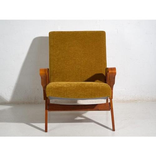 Wood Vintage Lounge Chairs and Ottoman, Set of 2 For Sale - Image 7 of 14