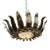 1940’s Italian Sunburst Light Fixture For Sale