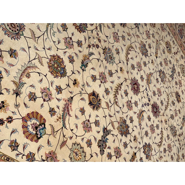 2020s Ivory Fine Persian Tabriz Silk & Wool For Sale In Washington DC - Image 6 of 8