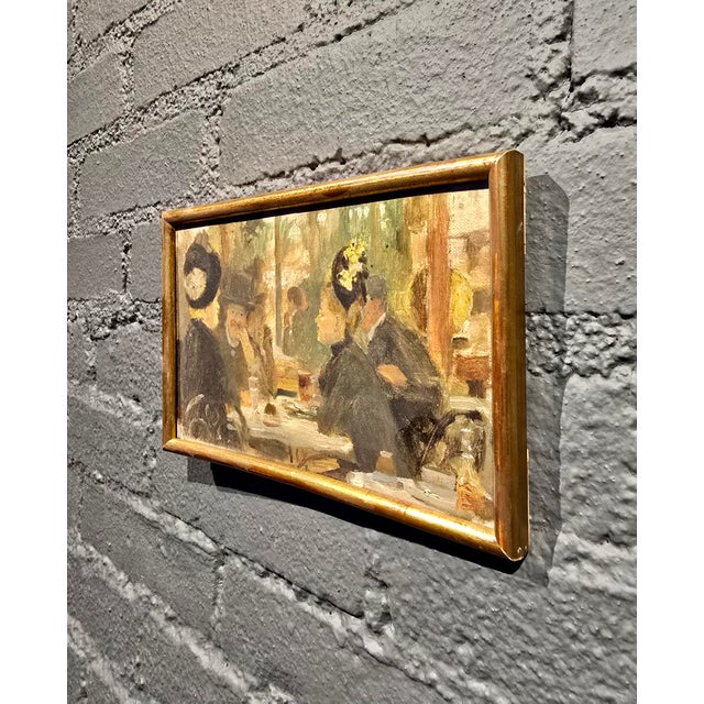 Lucien Laurent Gsell -19th Century Belle Epoque Café Scene, Oil Painting For Sale - Image 10 of 12
