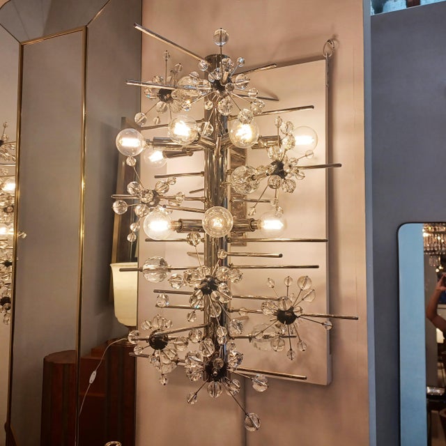 1950s Pair of Lobmeyr Sputnik Cylinder Sconces For Sale - Image 9 of 18