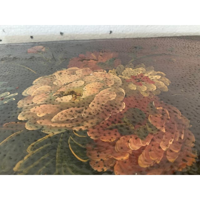 Wood Half-Moon Painted Storage Box, 1970s For Sale - Image 7 of 11