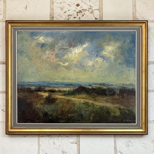 Mid-Century Framed Oil Painting on Panel by Henri Lemoine For Sale - Image 4 of 18
