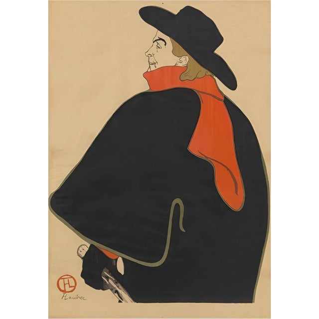 Henri De Toulouse-lautrec, Aristide Bruant in His Cabaret, Digital Silkscreen Print For Sale - Image 4 of 4
