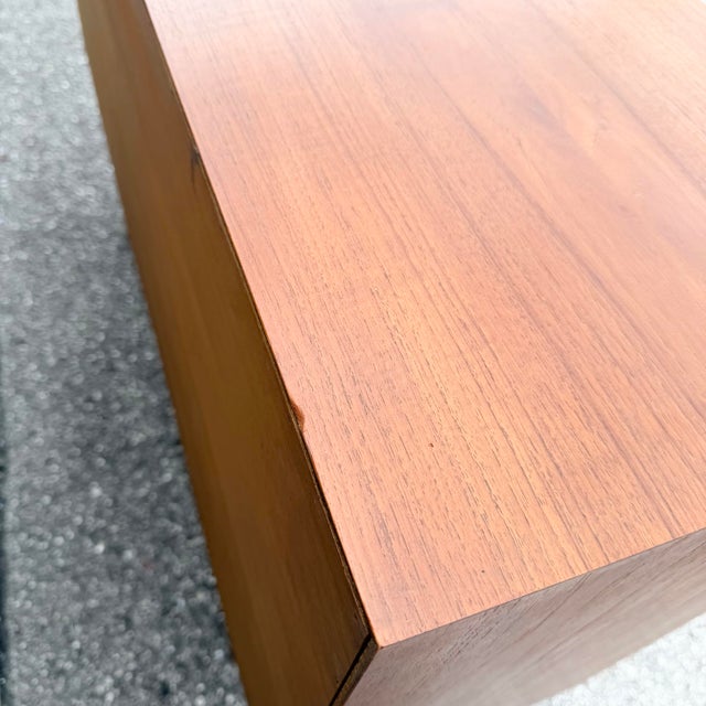 Vintage Mid Century Modern Scandinavian Teak Credenza For Sale - Image 11 of 12