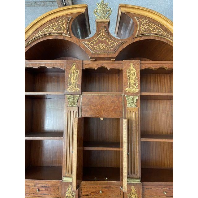 Metal Egyptian Secretaire in Wood and Brass For Sale - Image 7 of 18