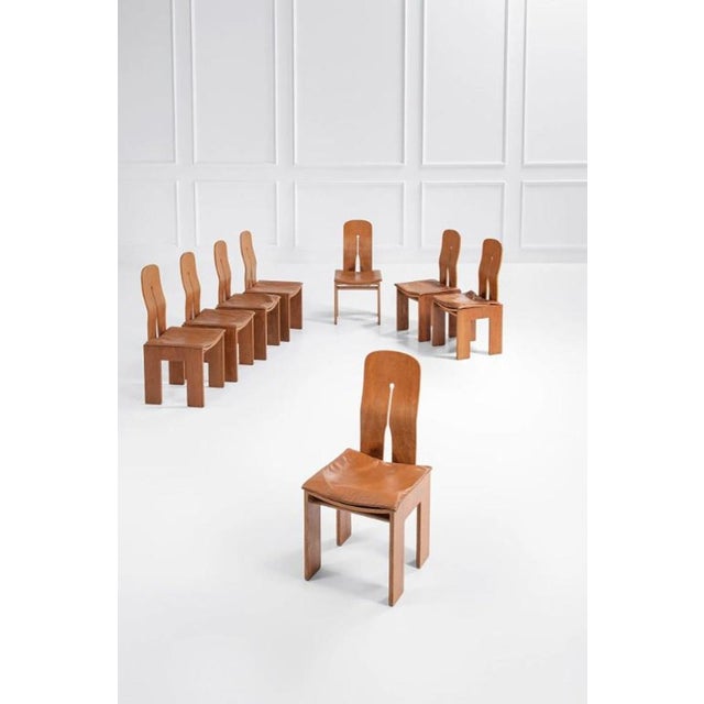 Chairs by Carlo Scarpa for Bernini, 1970, Set of 8 For Sale - Image 11 of 11