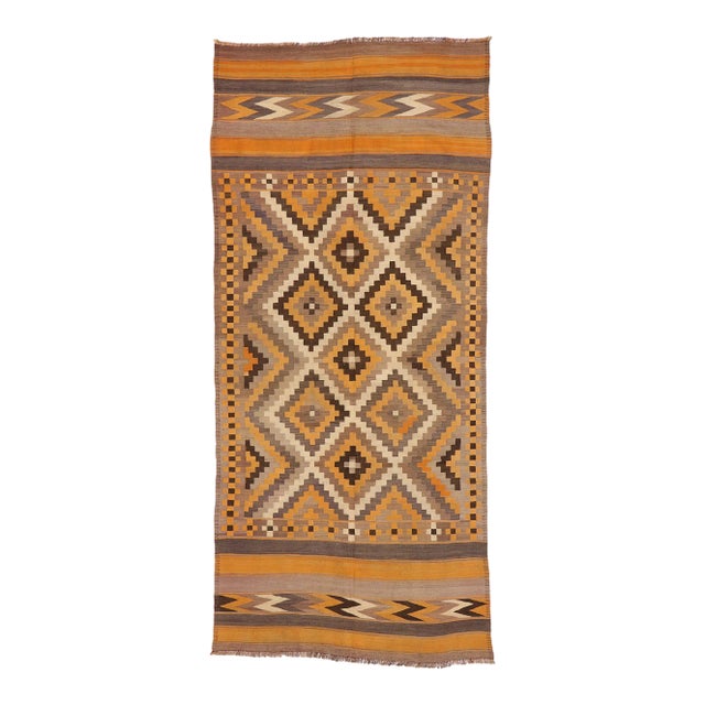 Vintage Afghan Maimana Kilim Rug - 05'04 X 12'00 For Sale