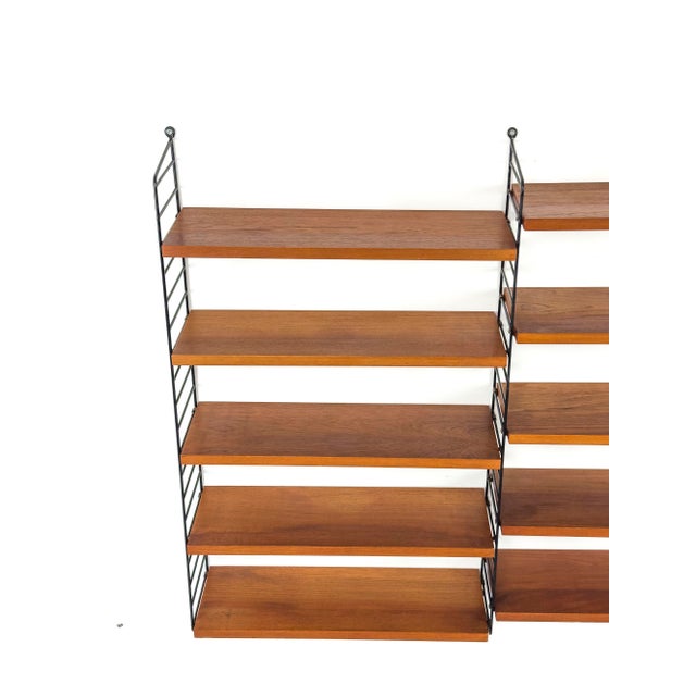 1960s Vintage Teak Wall Shelf by Kajsa & Nils Nisse Strinning for String, 1960s For Sale - Image 5 of 10