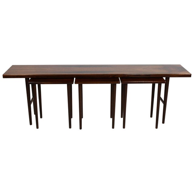 Rosewood Nesting Tables by Kurt Østervig for Jason Møbler, 1960s For Sale - Image 9 of 9