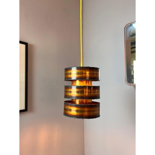 Copper Brutalist Copper Hanging Lamp by Svend Aage Holm Sørensen for Holm-Sørensen & Co For Sale - Image 8 of 11