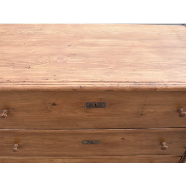 Pine Chest of Three Drawers, Hungary. For Sale - Image 11 of 15