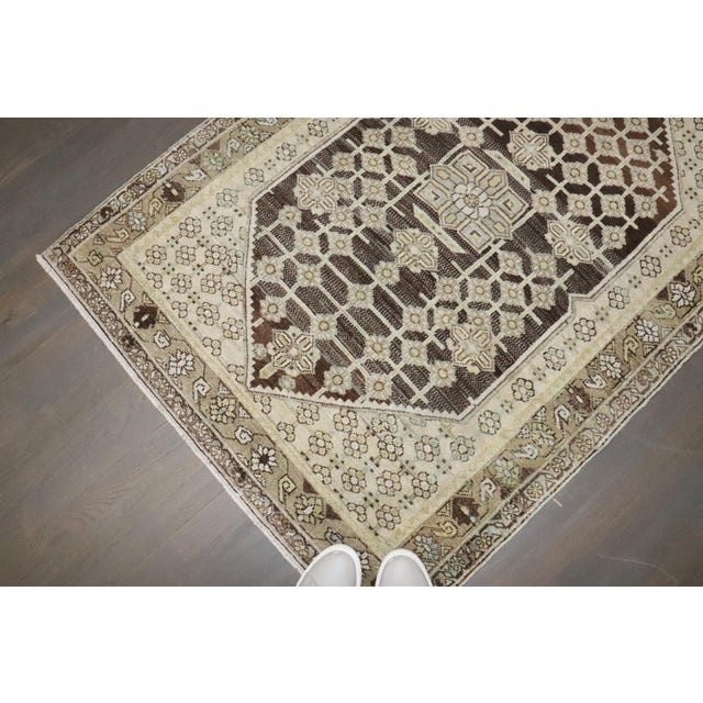 Early 20th Century Early 20th Century Zabihi Collection Brown Persian Malayer Small Rug - 3'5" x 5' For Sale - Image 5 of 10