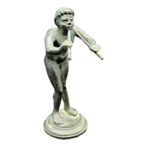 Italian Grand Tour Era Bronze Statuette: After "Young Faun With the Flute"