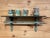 Sky Blue Early 1900s Folk Art Paint Shelf and Towel Rack For Sale - Image 8 of 9