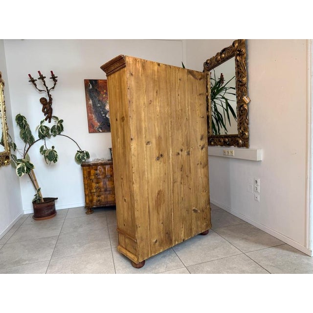 Biedermeier Farmhouse Baroque Cupboard in Softwood from Tyrol For Sale - Image 6 of 9