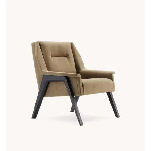 Greta armchair by Domkapa Materials: Velvet, Black Ash. Dimensions: W 73 x D 77 x H 85 cm. Also available in different...