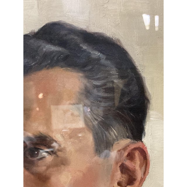 Aimé Van Belleghe, Portrait of René Brondel, 1920s, Oil on Canvas, Framed For Sale - Image 17 of 18