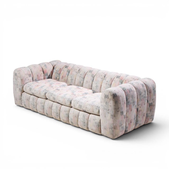 Jay Spectre Channeled Postmodern Sofa For Sale - Image 9 of 10