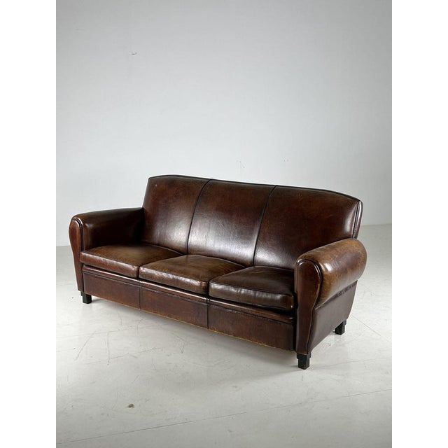 Vintage Sofa in Leather For Sale - Image 9 of 13