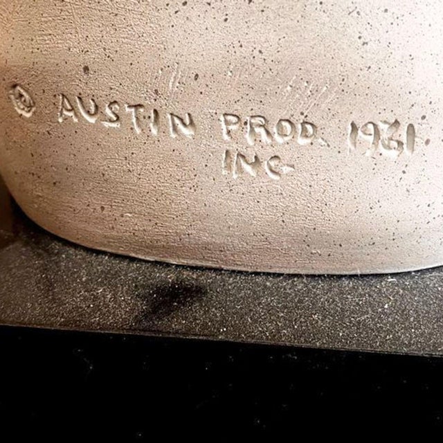 Stone Vintage Austin Productions Buddha Head Sculpture on Base For Sale - Image 7 of 7