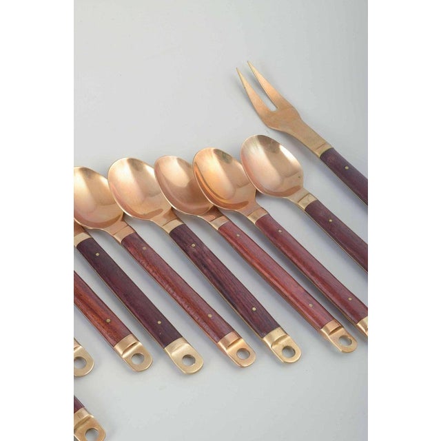 Model 222 Dinner Cutlery Service for 8 in Bronze and Rosewood from Brøste, 1960s, Set of 26 For Sale - Image 4 of 5