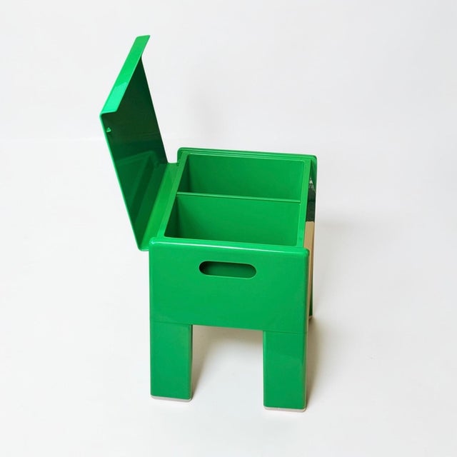 Green Plastic Storage Stool by Olaf Von Bohr for Gedy, 1960s For Sale - Image 6 of 18