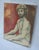 Original vintage painting (1959), looks like gouache, on paper, nude male portrait, framed in plexiglass box. Frame...