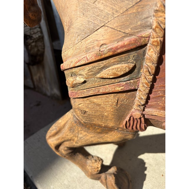 American 1950s Hand Carved Americana Carousel Horse Full Size Sculpture For Sale - Image 3 of 12