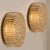 Metal Brass & Amber Glass Wall Lights / Flush Mounts attributed to Motoko Isshi for Staff, 1970, Set of 2 For Sale - Image 7 of 18