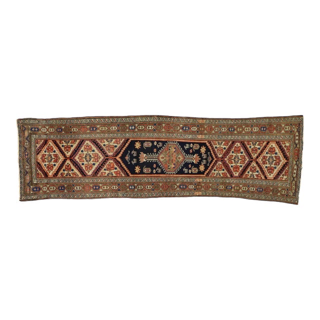 Antique Persian Malayer Hallway Runner - 03'04 X 11'01 For Sale