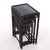 Set of 4 Antique Chinese Floral & Figural Carved Hardwood Nesting Tables For Sale - Image 11 of 13