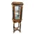 French Empire Curio Display Cabinet With Glass Shelves, Bronze Figures & Gold Leaf Accents For Sale