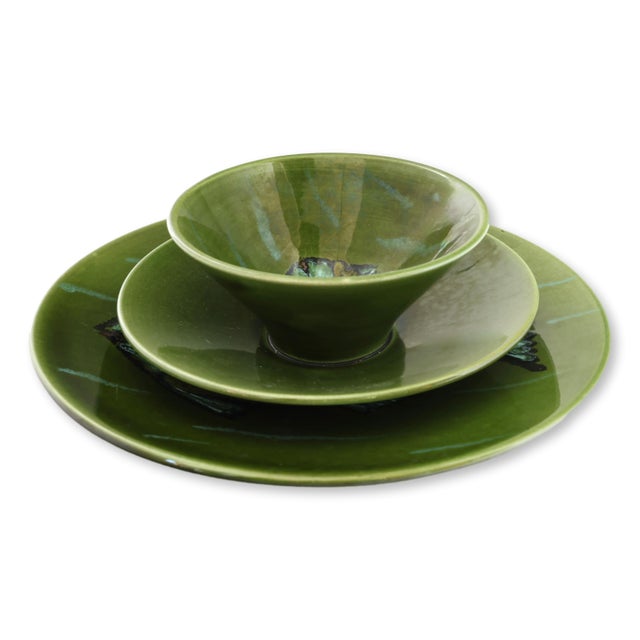 1960s French Fish Dinnerware Set, Service for 12 - 13 pcs For Sale - Image 4 of 7