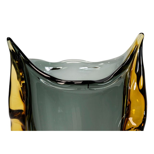 Vintage Italian Murano Glass Vase by Diego Bardella For Sale - Image 5 of 10