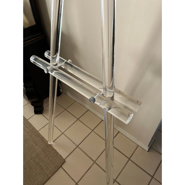 Mid-Century Modern Rare 1970's Large Lucite Art Easel For Sale - Image 3 of 12