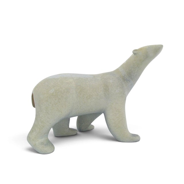 1990s Loet Vanderveen Polar Bear Mother & Baby Bronze Limited Edition Sculpture Pair For Sale - Image 5 of 18