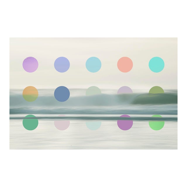 Modern Dot Art Print Seascape Artwork Colourful & Unique by Angela Cameron For Sale