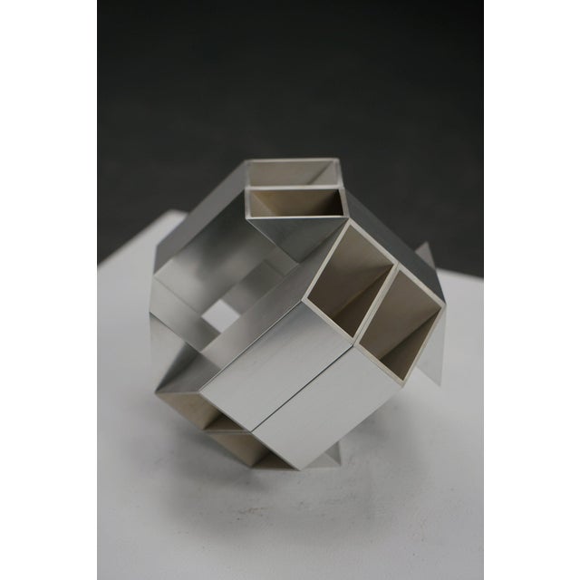 Margot Zanstra, Geometric Abstract Sculpture, 1970s, Steel For Sale - Image 15 of 15