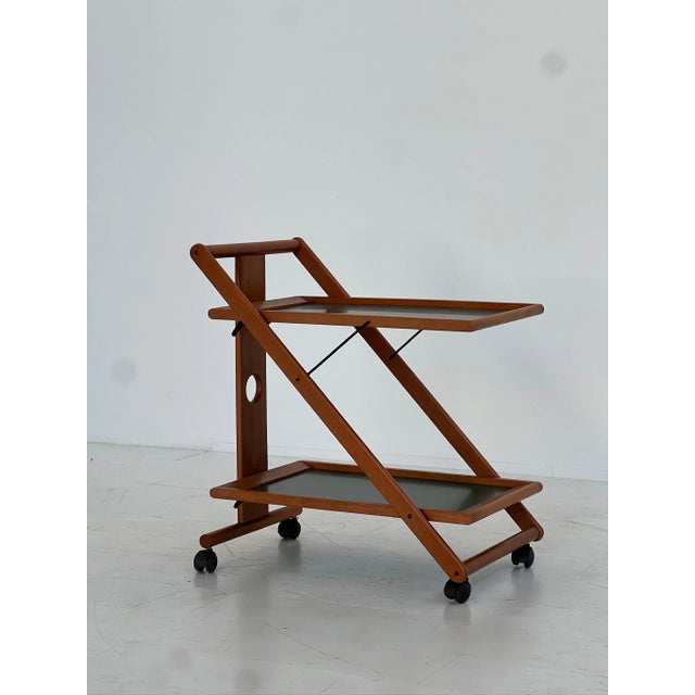 Wooden Bar Trolley, 1980s For Sale - Image 4 of 5