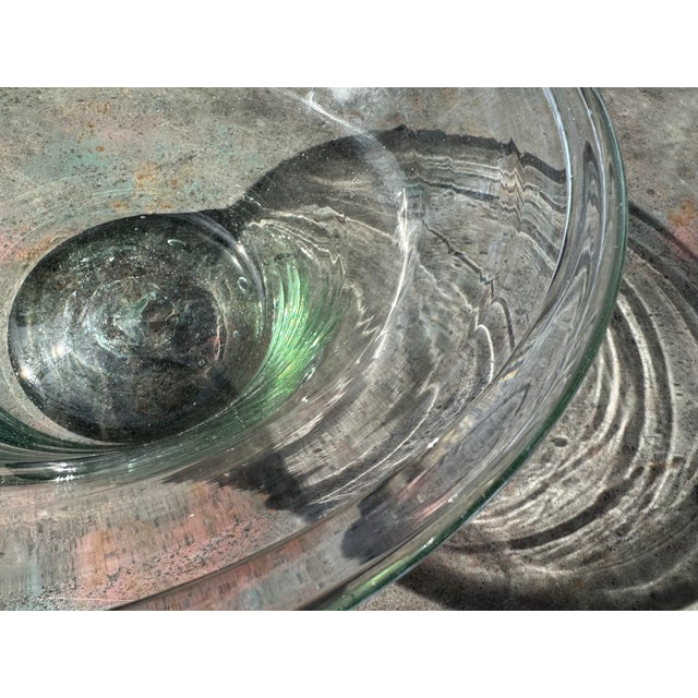 Late 19th Century Antique 19th Century Hand-Blown Dairy/Cream Bowl W/Rolled Edge For Sale - Image 5 of 7