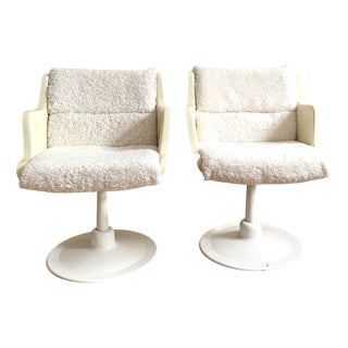 Finnish Swivel Chairs with Sheepskin Upholstery by Yrjo Kukkapuro for Haimi, 1960s, Set of 2 For Sale