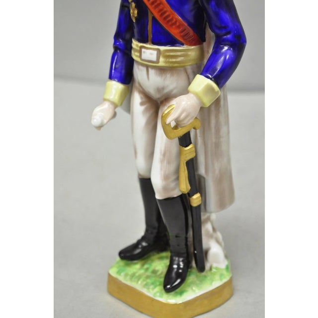 Vintage Capodimonte Italian Porcelain Napoleonic General Figurine Statue 7282- A For Sale - Image 9 of 12