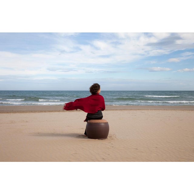 Leather side table by Nestor Perkal It can also be used as a stool Available in three different dimensions: Dimensions: 45...