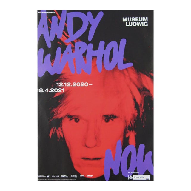 Andy Warhol Official Exhibition Poster - Ludwing Museum For Sale