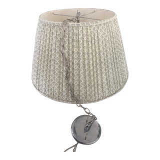 Hollywood at Home by Peter Dunham Pleated Hanging Shade With Nickel Chain For Sale