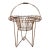 Circa 1980 Nicely-Sized Victorian-Style Steel Wirework Planter Basket & Forged Steel Stand – 2 Pieces For Sale
